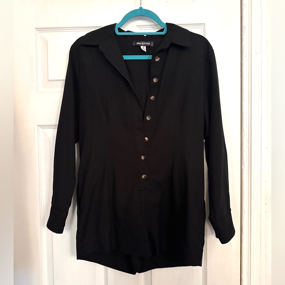 Urban Outfitters Long Sleeve Romper, Black, X-Small
